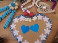 cuore in legno azzurro