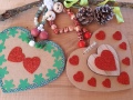 cuori verde e glitter