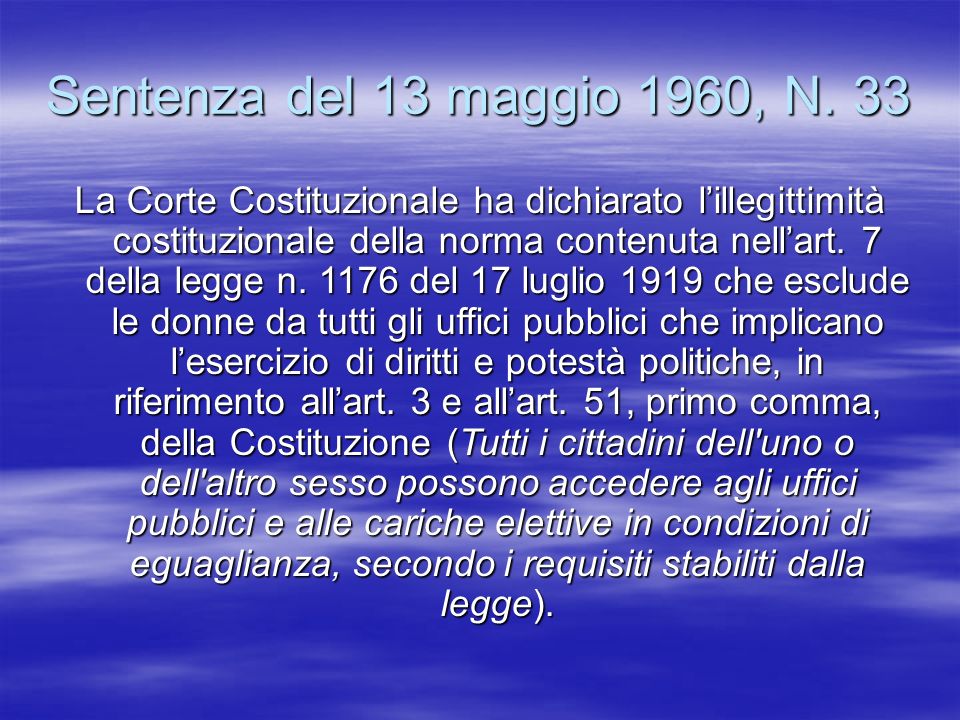 CINQUANT’ANNI NON SONO BASTATI