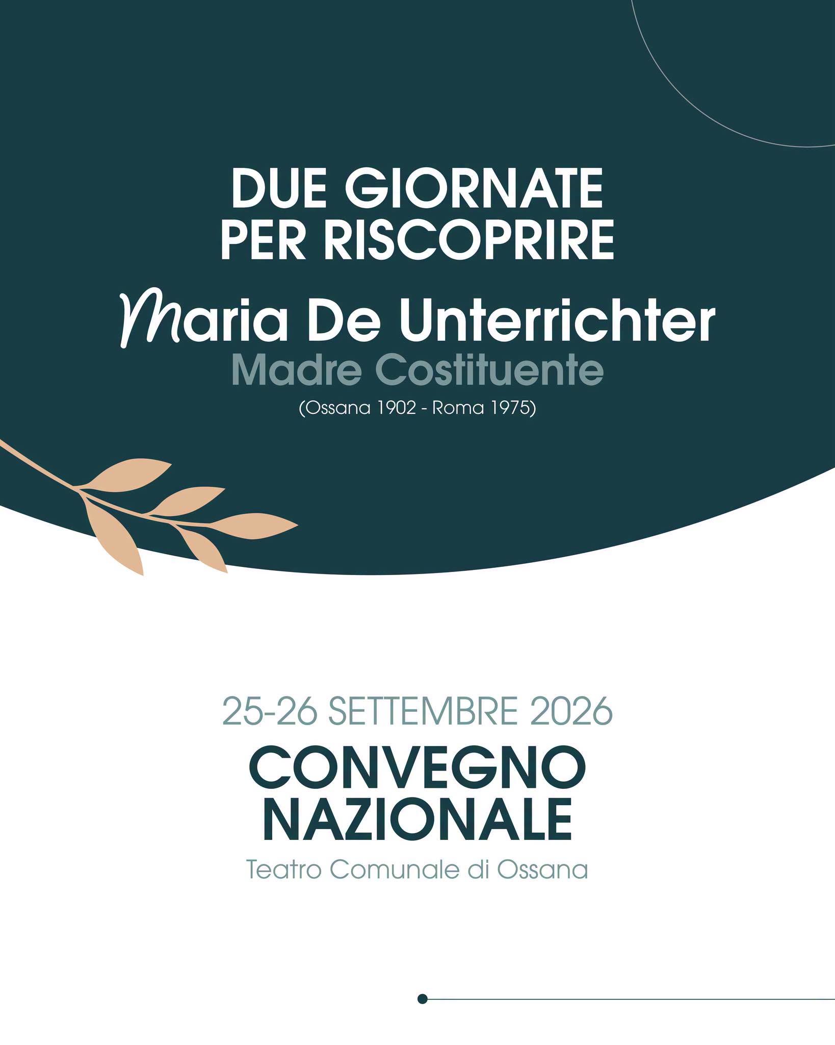 Convegno Maria De Unterrichter